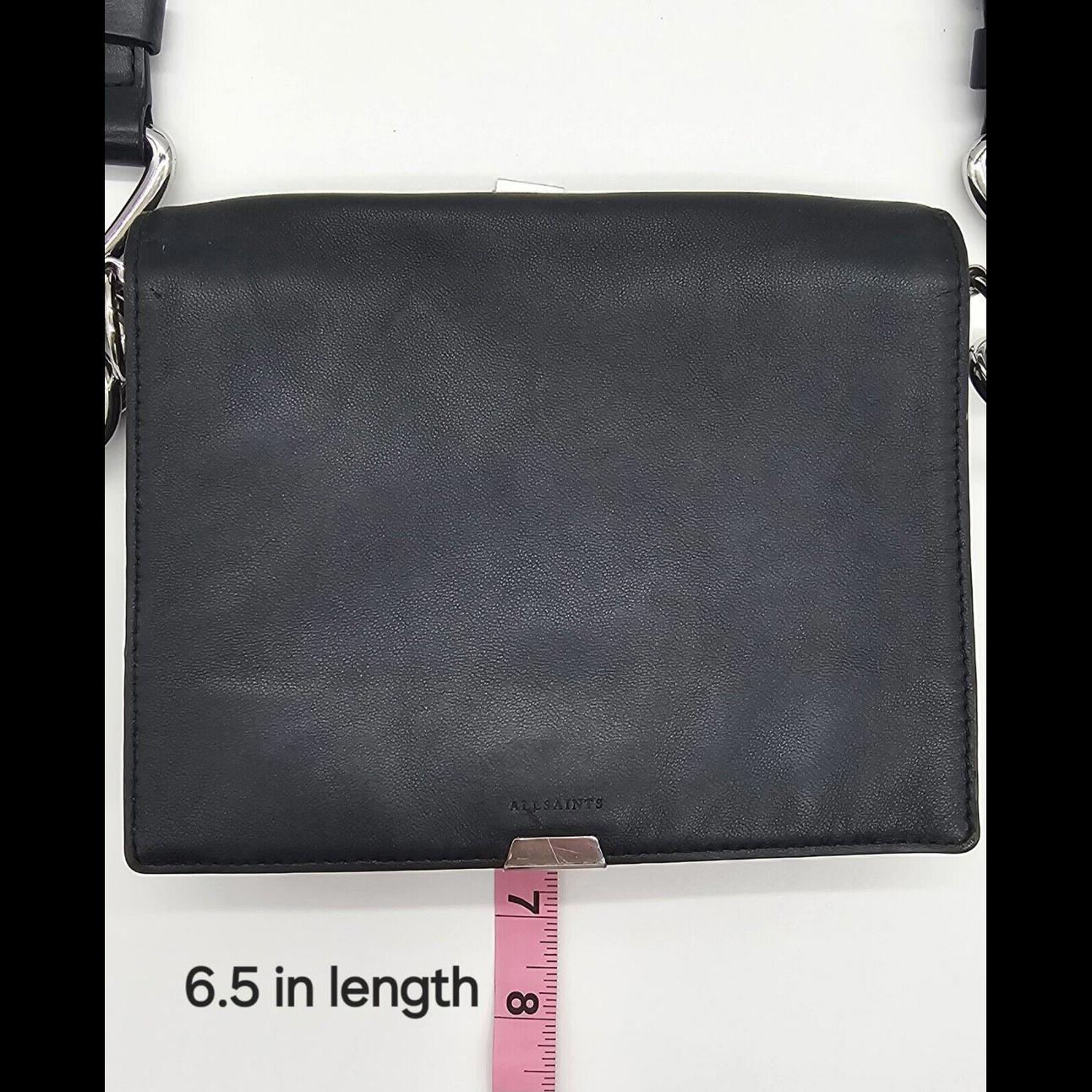 Allsaints Frankie 3-In-1 Leather Crossbody Belt Bag Fanny Pack Purse Black